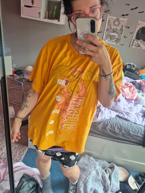 Its a charizard (goat) Shirt [F]
