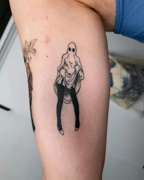 Valentine's day ghost by Rob at Brooklyn Tattoo, CT