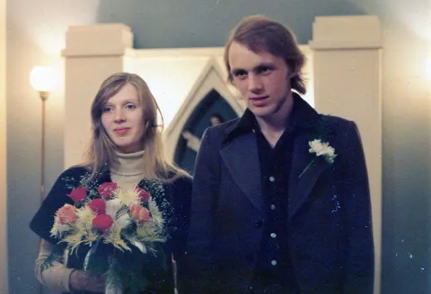 My grandparents getting married in Iceland in 1976 at 19