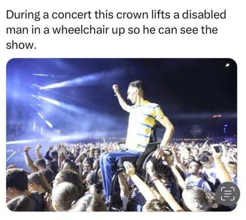 He gets the best seat in the venue