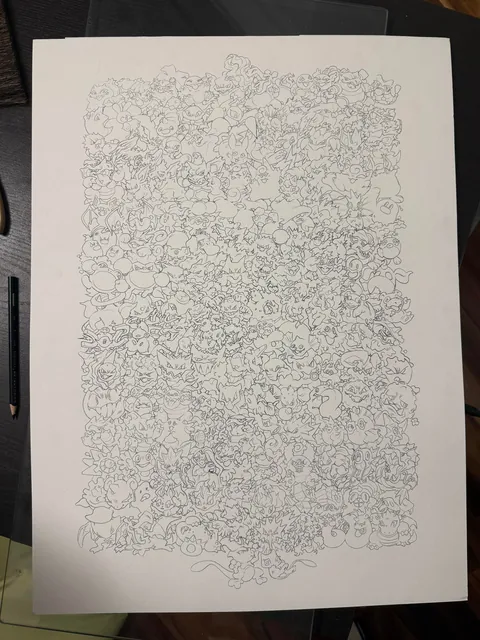 My 151 Poster is finally done! 🎉 Watercolor and Colored Pencil 🎨 [OC]