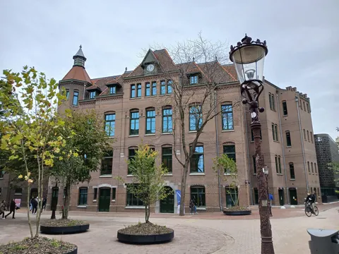 The exterior of the new library of the University of Amsterdam