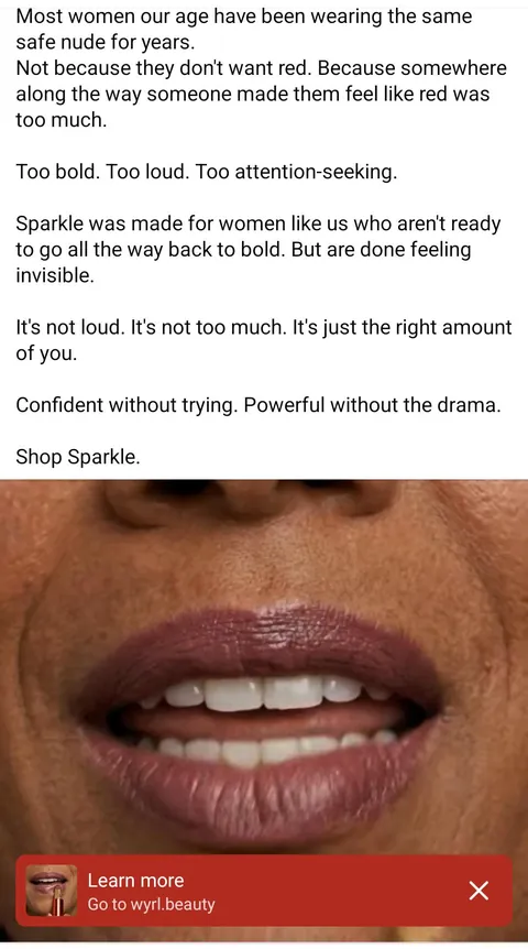 This lipstick ad for aged 40+ women is annoying me