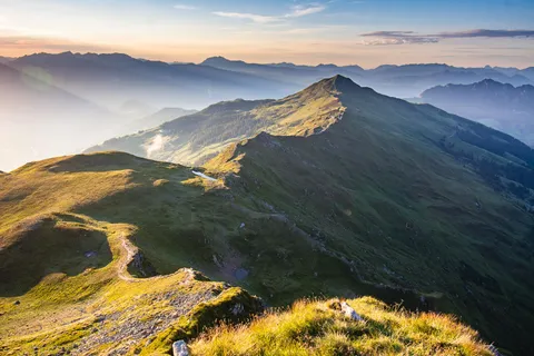 I knew it would take me 6 hours walking in the dark to get back to the hotel, but I really wanted to stay in the mountains for the sunset. Alpbach, Austria [OC] [1620×1080]