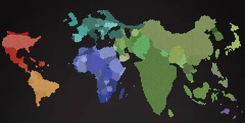 World map by population per country (over 12,000 years)