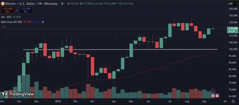 BTC has closed above $100K for 135 days straight