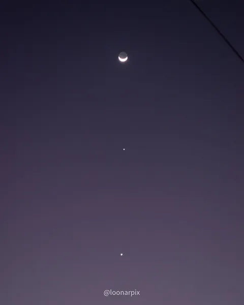 Moon, Jupiter, Venus