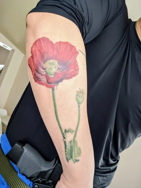 In support of dudes with flower tattoos.