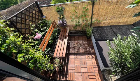 My tiny but cozy balcony during the night and day🌘🌞🌹🌸🌼