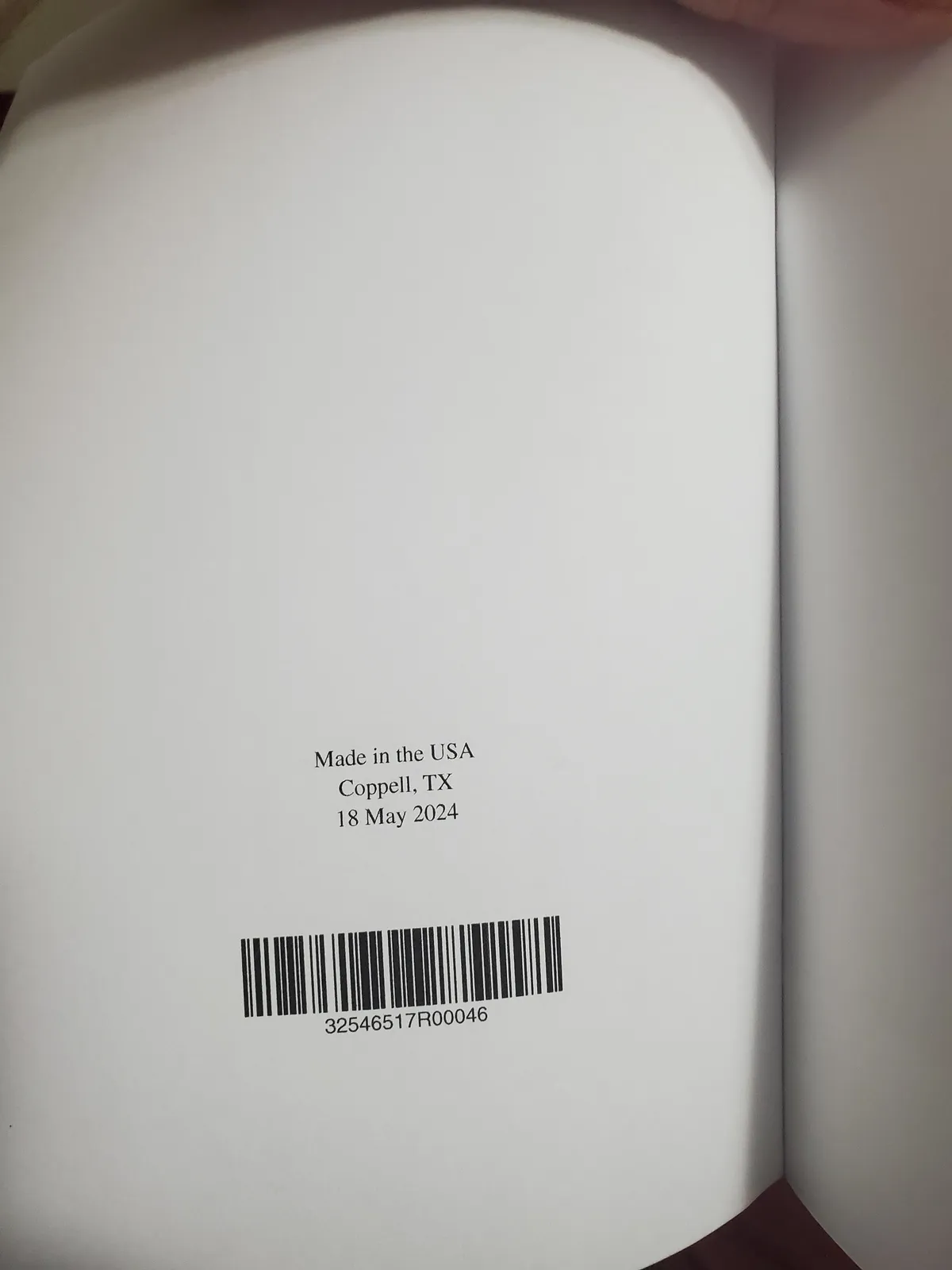 This book I ordered 2 days ago on Amazon was printed 2 days ago.