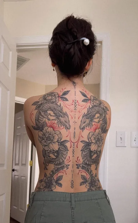 A pop of color was missing,  by @tatt.wu in DC