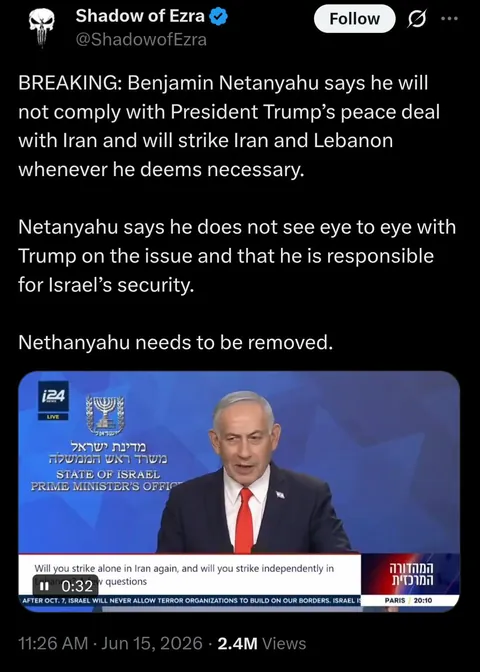 Netanyahu reportedly rejects Trump Iran deal, says Israel will act solo if needed