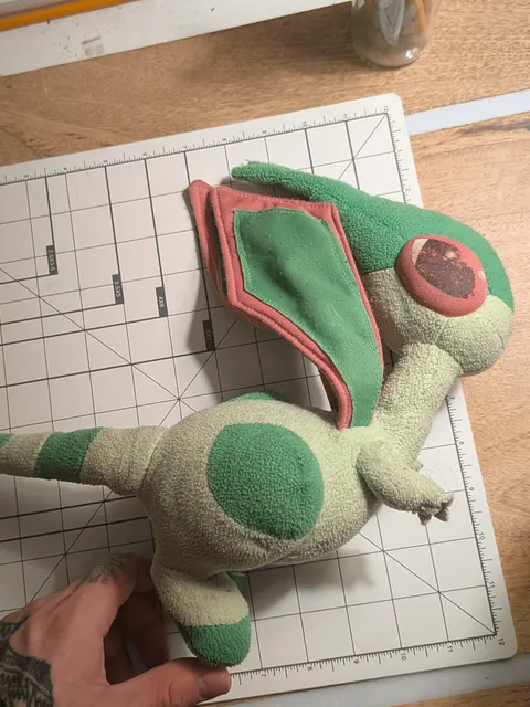 my well-loved 2004 flygon plush