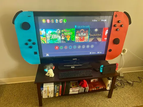I made my TV into a giant Nintendo switch!