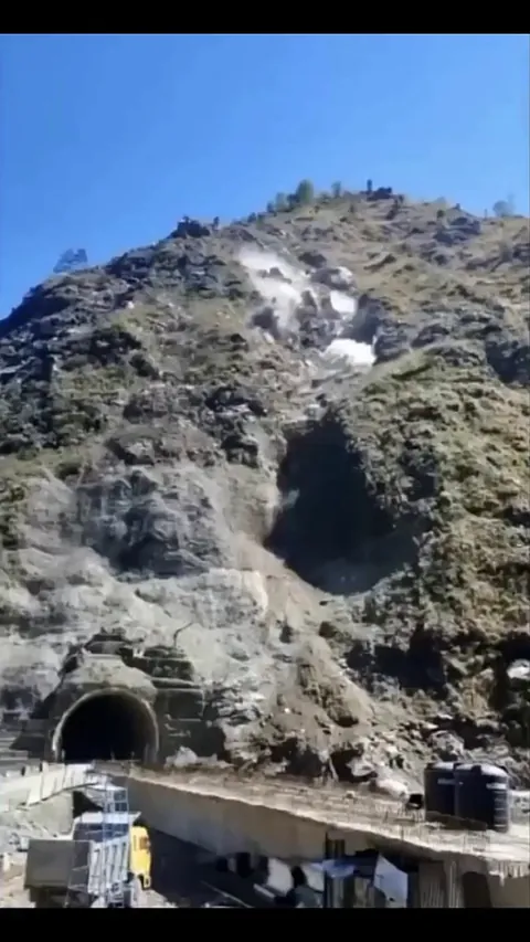 He was just inches away from getting hit by that rock during landslide