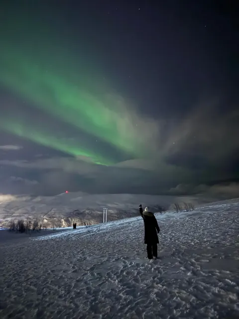 Saw the northern lights for the first time in Tromso, Norway
