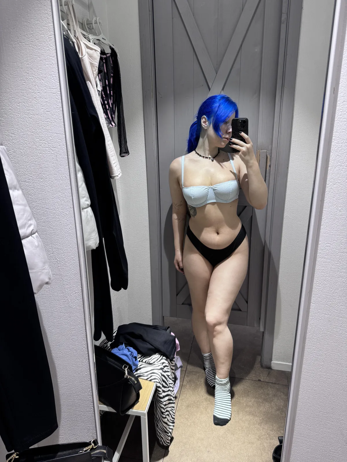 my favorite place for selfies, the fitting room