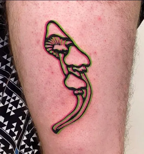 Destrutturato shrooms, done by Mambo at Mambo Tattoo Shop, Meda (MB) Italy