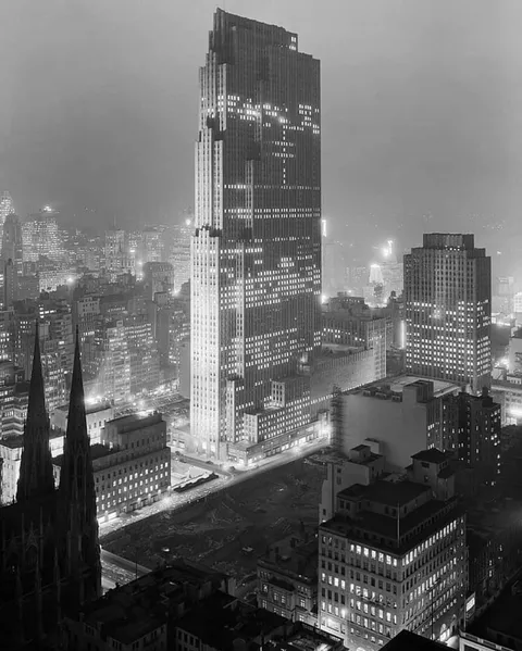 New York City, 30 Rock, Rockefeller Center, 1933. Pretty insane for the time.