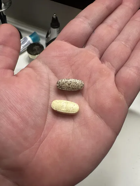 My Multivitamin gained black spots after being left out overnight