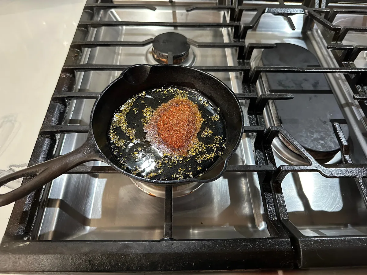 [homemade] nashville hot chicken salad sandwich. kinda.
