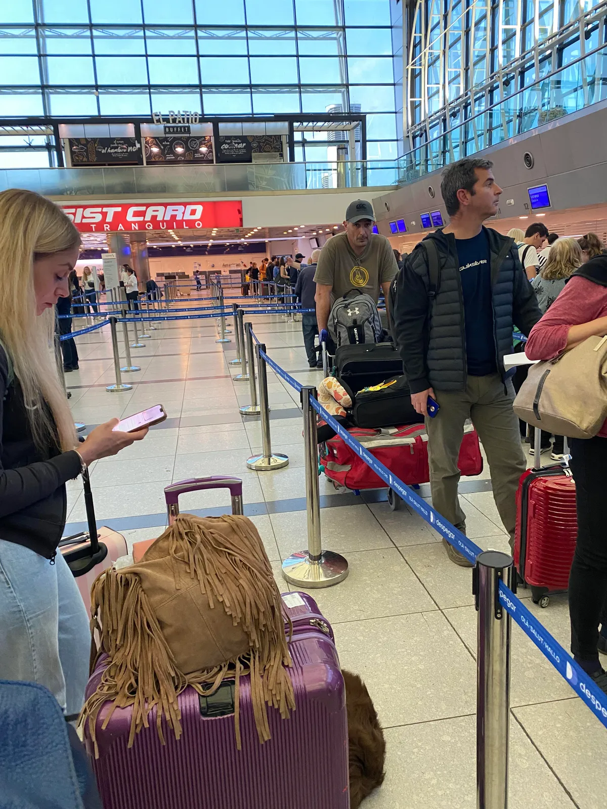 This girl at the airport waits until the queue moves all the way forward to move. People confronted her and she said “it’s the same if i move now or later”.