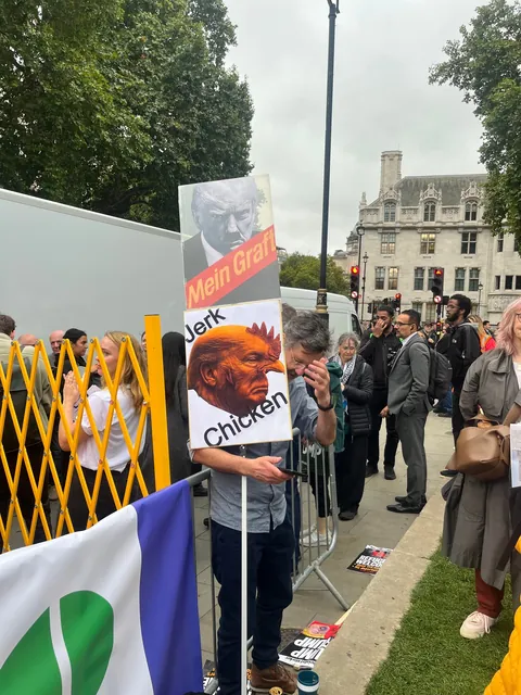 Trump is not welcome in the UK. OC from today’s protest in London