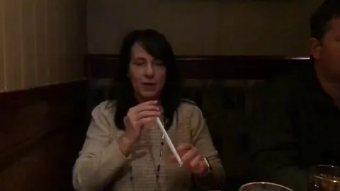 This is the most out of character thing my mom as ever done. I totally egged her on too lol. (The straw flew around my head and hit the person behind us)