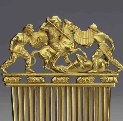 2500-year-old gold Scythian comb: Found in Ukraine, taken to Hermitage