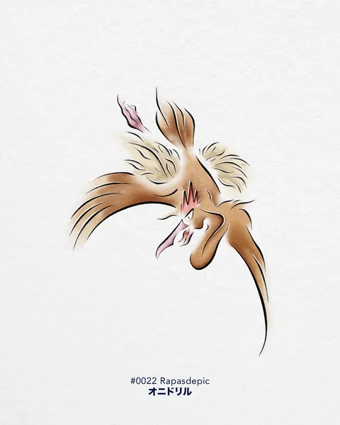 Pokemons in japanese traditional style