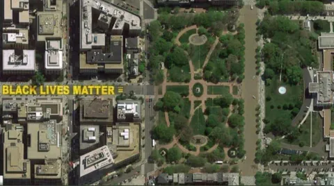 Another perspective to Black Lives Matter painting, leading to White House