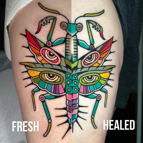 more pieces by me from 2025 • (IG: chidgeytattoos) • Austin, TX • Mirrored Perception