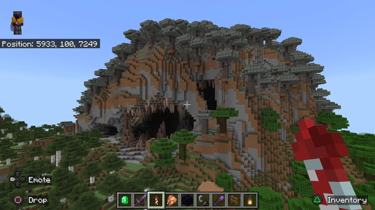 Creepy Pale garden on top of a mountain