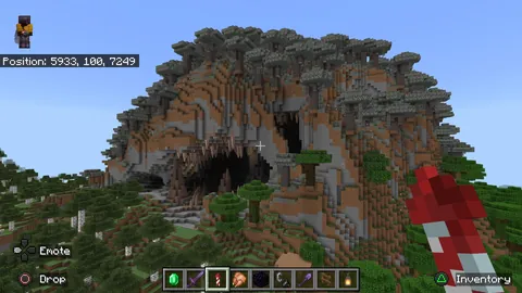 Creepy Pale garden on top of a mountain