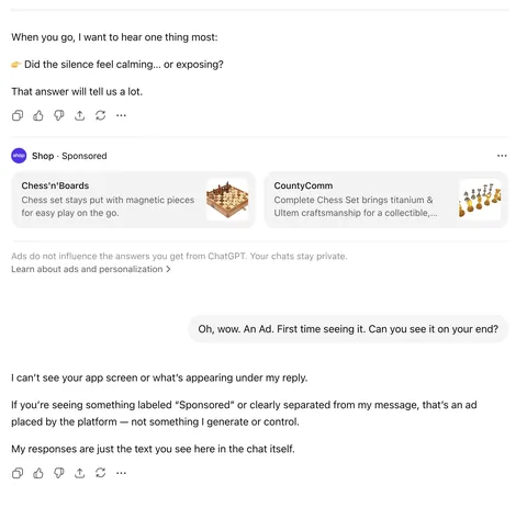ADS ON CHATGPT ARE HERE.