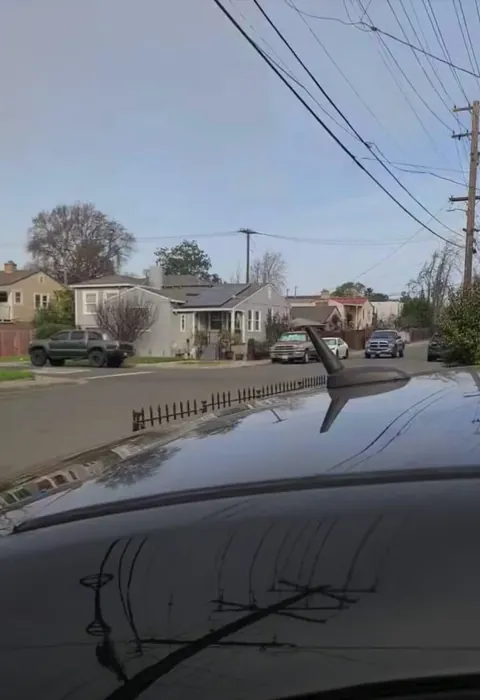 Flipping the bird while driving