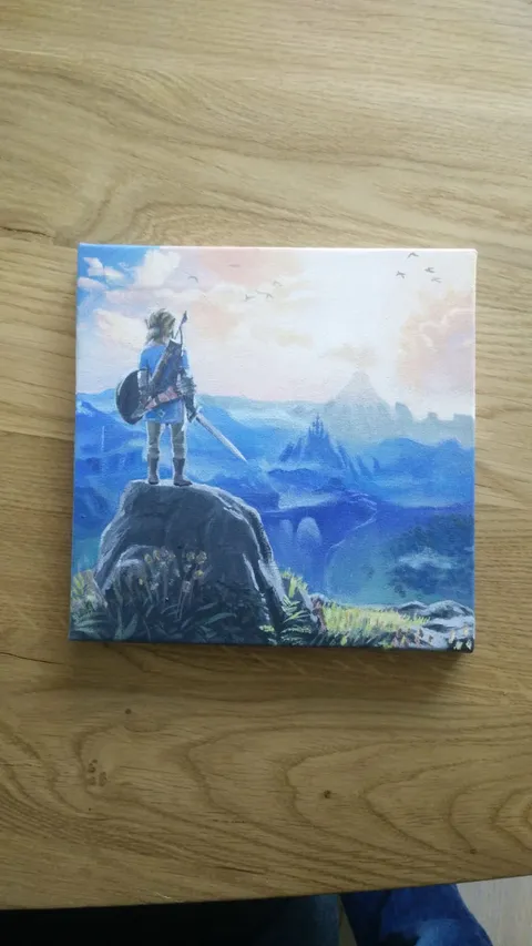 My girlfriend painted botw link for my birthday. Thought this was amazing, so I wanted to share!