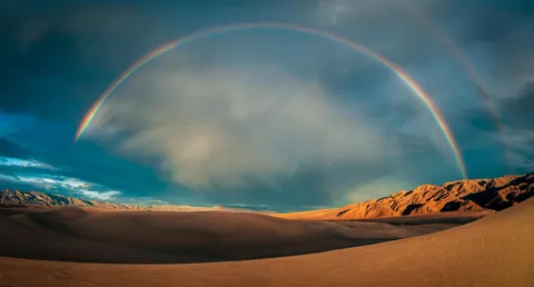 Death Valley Rainbow - The Finale [OC] [3000x1612]