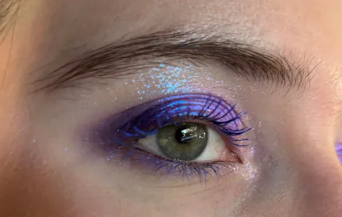 Purple Eyes with Blue Mascara 🦋🍇>>>