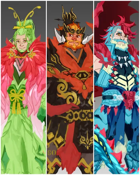 Mega Meganium, Emboar and Feraligatr Gijinka Sketches. Swipe for full views. Thoughts? (OC)