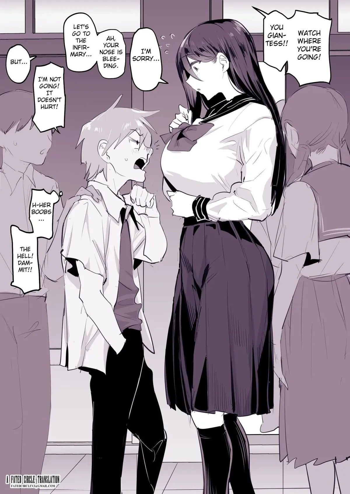 Bumping into a big girl brings big trouble 