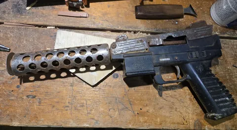 I went fishing and caught a gun.