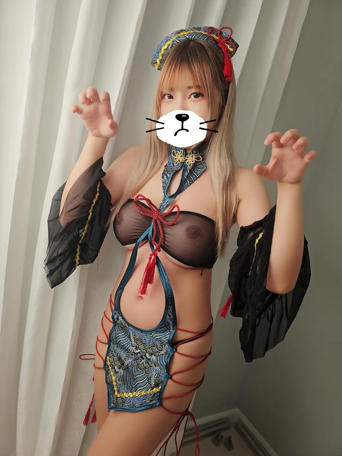 Halloween jiangshi~ but my boobs ended up completely see-through…