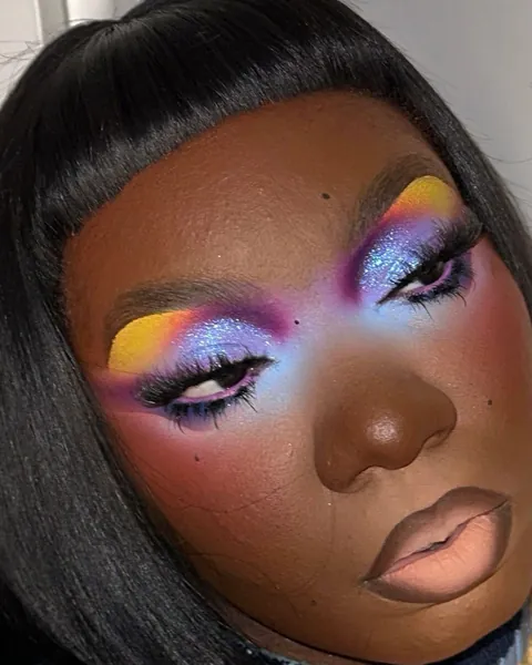 colorful makeup glam