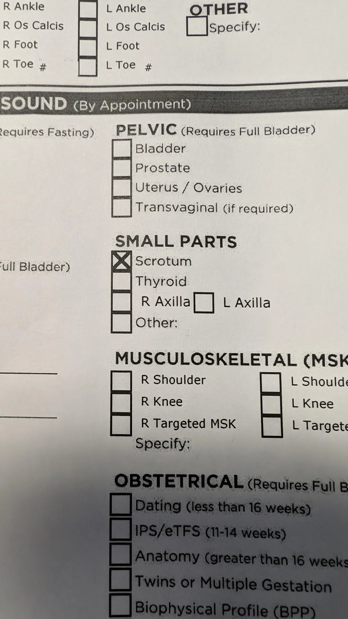 I have to get an ultrasound done on my small balls