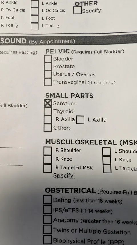 I have to get an ultrasound done on my small balls