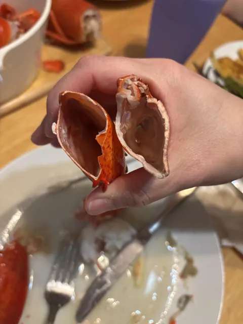 The difference in thickness between these two lobster claws