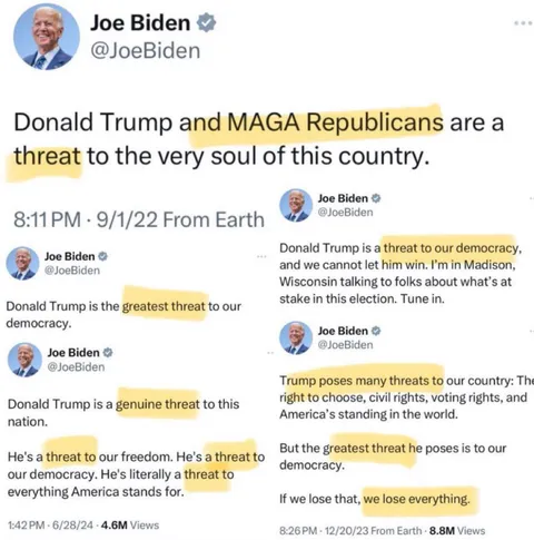 Biden wants everyone to “lower the temperature”… 🙄