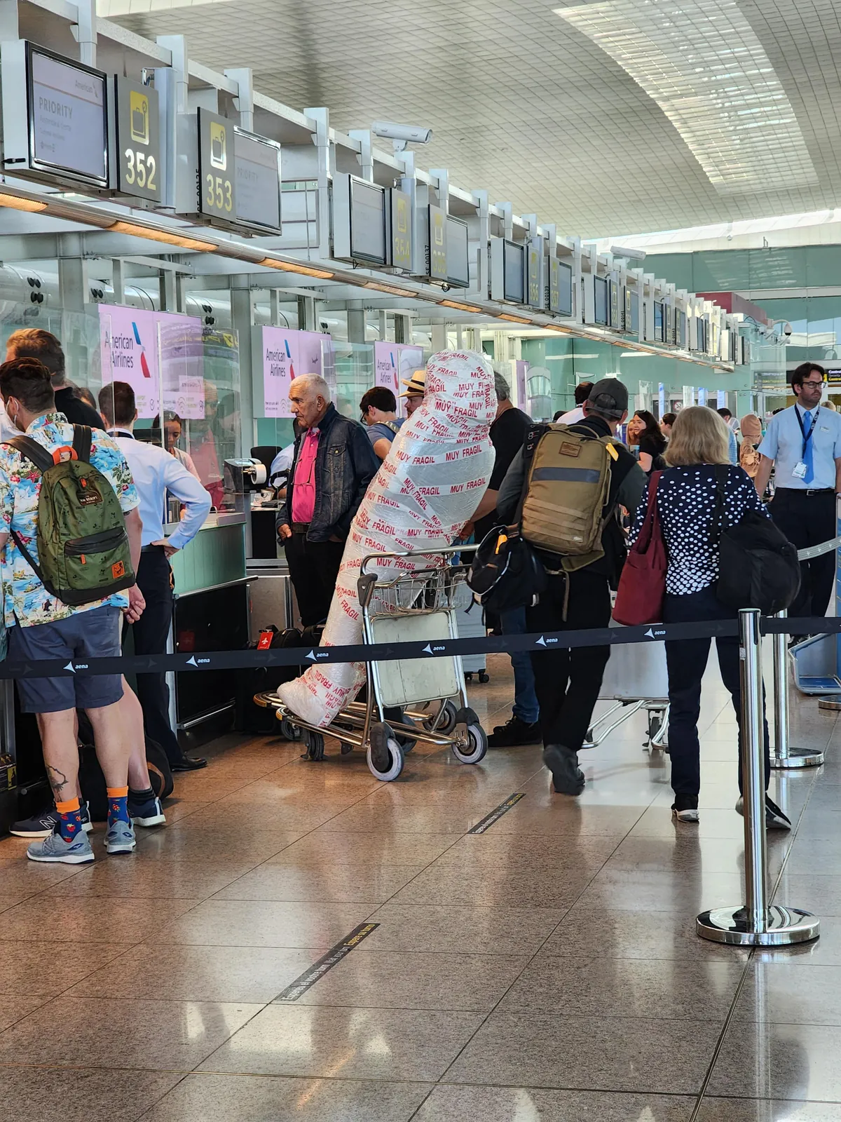 The things you see at the Barcelona Airport
