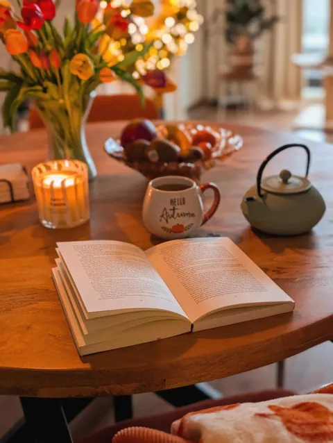 My cozy livingroom area on a rainy day